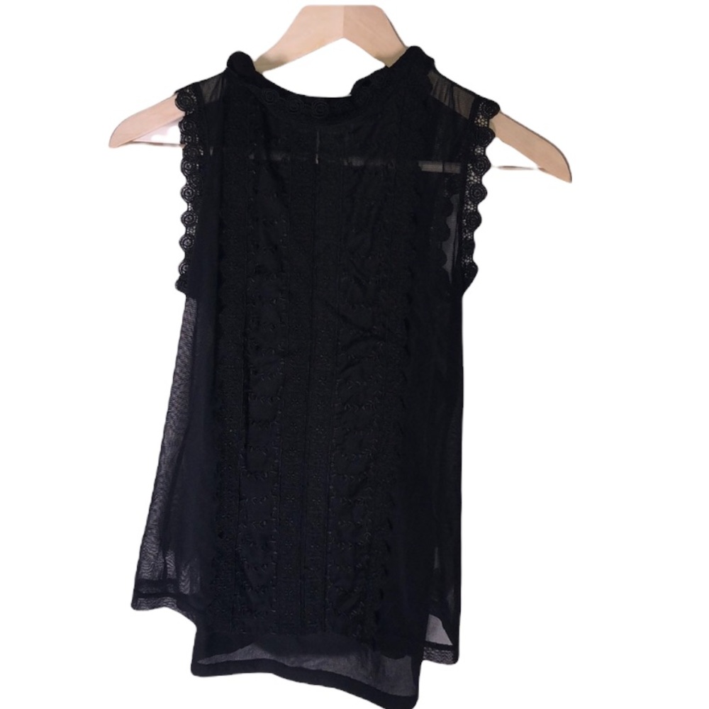 Apt 9 see through lace embroidered top with tank